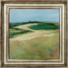 Untitled by Anne Packard, oil painting on board, sold Oct 2023