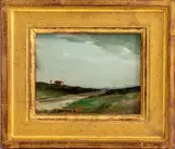 Untitled by Anne Packard, oil painting on board, sold Oct 2023