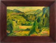 Untitled by Alfred Maurer, oil painting on board laid to cradled panel, sold Oct 2023