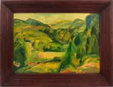 Untitled by Alfred Maurer, oil painting on board laid to cradled panel, sold Oct 2023