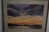 Lakeland landscape at dusk by Jim Ridout, watercolour, sold Mar 2022