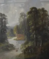 A rural woodland river scene by Ada Stone, oil, offered Oct 2026
