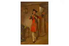 Untitled by James Devine Alyward, oil on board, offered Jan 2025