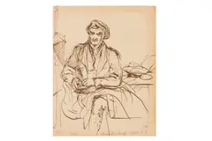Untitled by John Hayter, ink, offered Jan 2025