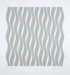 Coloured Greys 1 by Bridget Riley, Screenprint in colours, sold Jul 2024