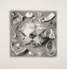 Contrast by M. C. Escher, Lithograph, sold Jul 2024