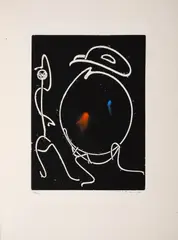 Das Schnabelpaar by Max Ernst, watercolour, offered Jul 2024