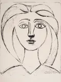 Jeune Fille aux Grands Cheveux by Pablo Picasso, Lithograph, offered Jul 2024