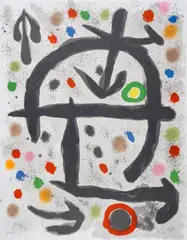 Untitled by Joan Miró, Lithograph printed in colours, sold Jul 2024