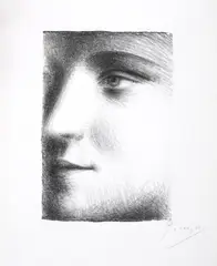 Visage by Pablo Picasso, Lithograph, sold Jul 2024