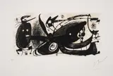 Miró as Sculptor by Joan Miró, Lithograph printed in black and beige, sold Jul 2024