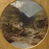 Tondo by Edmund John Niemann, oil on canvas, sold Jul 2024
