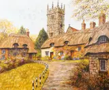 Godshill, Isle of Wight by Alex Jawdokimov, oil on canvas, sold Jul 2024