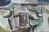 Dorset landscape by Anthony Brown, watercolour, sold Jul 2024