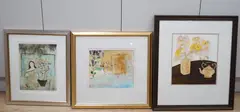 Still lifes and violinist by Leo McDowell, watercolor, sold Jul 2024