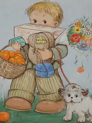 Six original watercolours on card for postcard designs by Phyllis Purser, watercolor, sold Jul 2024