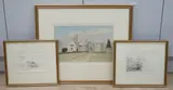 View of a house by David Addey, watercolour, sold Jul 2024