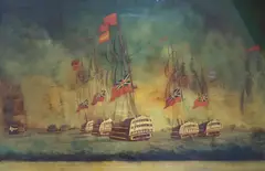 Action off Cape St. Vicent by Robert Dodd, print, offered Jul 2024