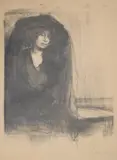 Deuil by Ethel Léontine Gabain, lithograph, offered Jul 2024