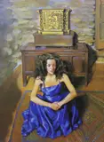 Anna seated by Robert Lenkiewicz, lithograph, offered Jul 2024