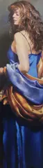 Karen in Blue by Robert Lenkiewicz, lithograph, sold Jul 2024