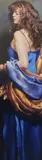 Karen in Blue by Robert Lenkiewicz, lithograph, sold Jul 2024