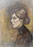 La Rogue by Robert Noir, oil on board, sold Jul 2024