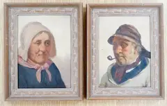 Portraits of an elderly lady by David W. Haddon, oil, sold Jul 2024