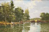 Impressionist by John Horwood, oil on canvas, sold Jul 2024