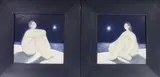 Moonlit landscapes with seated by Aliisa Hyslop, oil, offered Jul 2024