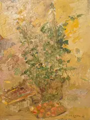 Impasto by Jean-Roger Lafitte, oil on board, offered Jul 2024