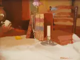 Impressionist by Tom W. Quinn, oil on board, offered Jul 2024