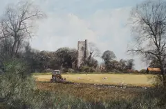 Alone with the gulls by Clive Madgwick, oil on canvas, sold Jul 2024