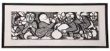 Abstract/ aboriginal figures by Stephen Ugoaru, oil on canvas, sold Oct 2024