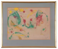 Untitled by Hyman Segal, mixed media on paper, sold Oct 2024