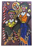 Ladies of the Town by Brian Bull, 1976, oil, sold Oct 2024