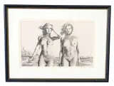 Study of two female nudes by Foster Smith, charcoal on paper, sold Oct 2024