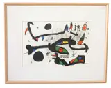 Composition for Derriére Le Miroir No by Joan Miró, lithograph, sold Oct 2024