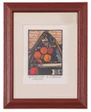 Floats and Shadows by H.J. Jackson, linocut, sold Oct 2024