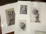 10 still life / portrait studies in by Frances Mary Towers, 1914, watercolour and pencil, sold Oct 2024