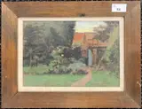Garden view by John Maddison Fsa, pastel, sold Oct 2024