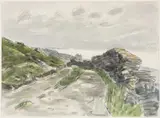 Harlech Castle by Kyffin Williams, watercolour, sold Apr 2025