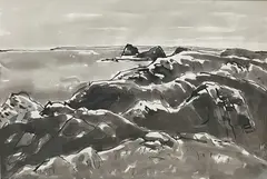 Port Eynon by Kyffin Williams, watercolor, sold Apr 2025