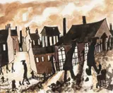 Rhondda Evening by Karl Davies, 2012, watercolour, sold Apr 2025