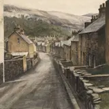 Snowdon Street by Jane Carpanini, 1978, watercolour, sold Apr 2025