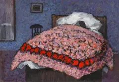 The Invalid by John Elwyn, acrylic on paper, sold Apr 2025