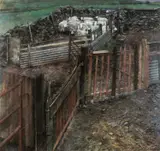 Untitled by Keith Bowen, 1985, pastel, sold Apr 2025
