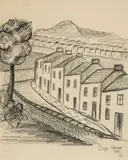 Croft Street by Jack Jones, 1955, pencil on paper, sold Apr 2025