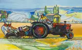 The Planters by Gordon Miles, pastel, offered Apr 2025