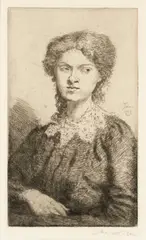 Ursula by Augustus Edwin John, 1903, etching and dry, sold Apr 2025
